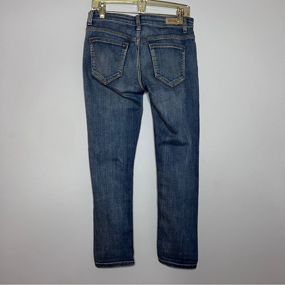 Cello Straight Blue Jeans with Fashionable Distressing Size 5 Low Rise EUC - Picture 4 of 8